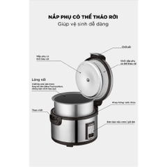 Nồi cơm điện công nghiệp 6,3L Cuckoo CR-3521/BKSTVNCV - Hàng chính hãng