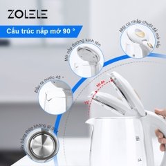 Bình đun siêu tốc 2 lít Zolele ZH101, Bình thủy tinh
