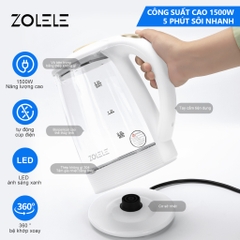 Bình đun siêu tốc 2 lít Zolele ZH101, Bình thủy tinh