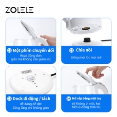 Bình đun siêu tốc 2 lít Zolele ZH101, Bình thủy tinh