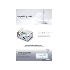 Quạt đứng Gree FDWK-3515BAH7, Remote điều khiển, công suất 55W - Chính hãng