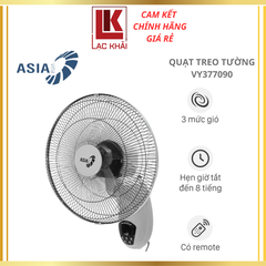 Quạt treo tường có remote Asia 3 cánh VY377090_xám