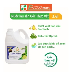 Nước lau sàn hữu cơ tinh dầu Chanh Sả & Bạc Hà Peace Mass 3.6L