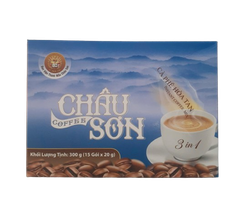 Cà phê sữa hòa tan Châu Sơn 3 in 1 - Truyền thống hộp (15 gói x 20g)