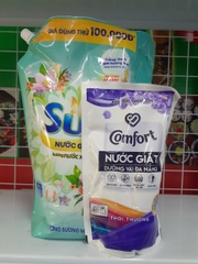 Combo Nước giặt hương Sương Mai dịu mát Surf 2.9kg. Tặng nước giặt dưỡng vải comfor 350g