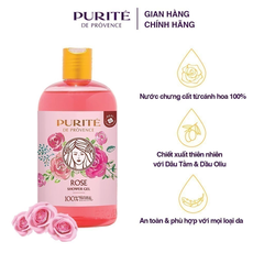 Sữa tắm mềm mịn Purite Hoa Hồng/ Hoa Anh Đào chai 500ml
