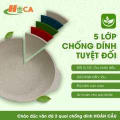 Chảo đúc 2 quai vân đá đa năng HOCA