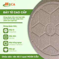 Chảo đúc 2 quai vân đá đa năng HOCA