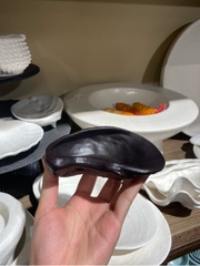 Dĩa hàu 13cm màu đen