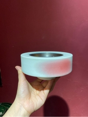 Bát tròn dày 6inch trắng vệt hồng