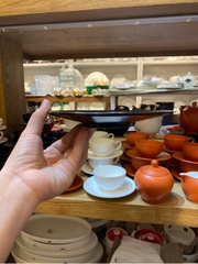 Đĩa kê tách trà to Kaleidoscope Đen