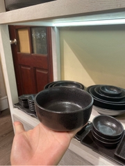 Chén 12 cm màu đen (không vệt) (MÀU MỚI)