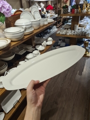Dĩa oval 48 cm Trắng Ngà