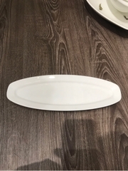 Dĩa oval 28 cm Trắng Ngà