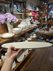 Dĩa oval 48 cm Trắng Ngà