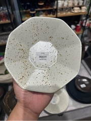 Đĩa lục giác sâu 6 kem chấm nâu