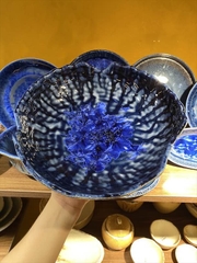 Tô cắt 25cm hoa xanh