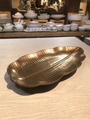 Dĩa lá chuối cạn 37cm (S1) Nâu đồng