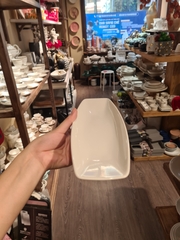 Dĩa oval phẳng 30 x 10 cm Trắng Ngà