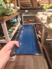 Dĩa CN 40x14.5cm xanh viền nâu