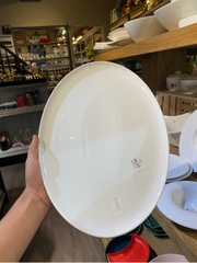 Đĩa xoài trắng trơn 16inch