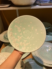 Đĩa chân 9inch xanh khảm