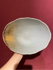 Tô oval 10inch màu ghi