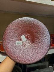 Đĩa 11inch có chân đỏ chàm đen