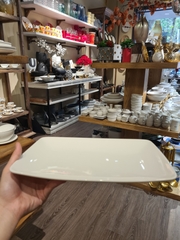 Dĩa chữ nhật phắng 31 x 22 cm Trắng Ngà