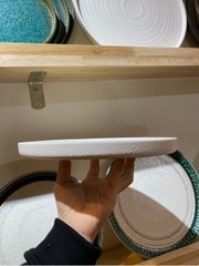 Dĩa tròn vành đứng 22cm tuyết trắng