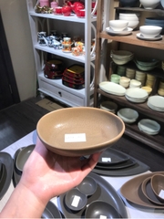 Tô Oval 16.5x12.5cm màu nâu trổ (matte)