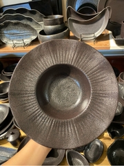 Dĩa bay sen 26.5cm đen không vệt