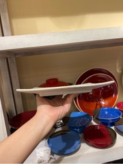 Đĩa vuông vệt xanh 21cm