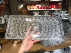 Đĩa pha lê chữ nhật mài