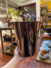 Xô đá hươu trơn vàng hồng