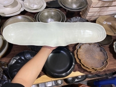 Đĩa dài 20inch màu sữa
