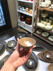 Chén chấm 9x3cm màu nâu trổ (matte)