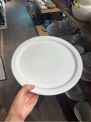 Dĩa tròn lava 28.5cm tuyết trắng