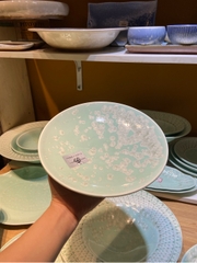 Đĩa sâu 9inch xanh khảm