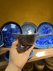 Tô gấp cạnh 6.25inch hoa xanh