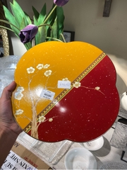 Đĩa hoa 4 cánh 12inch hoa đào