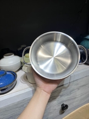 Chảo inox phủ ceramic 16 x 4.2cm - Lemon Yellow