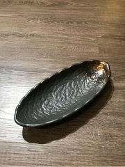 Đĩa giả đá đen nhũ vàng
