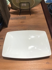 Dĩa chữ nhật phắng 27 x 18 cm Trắng Ngà