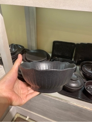 Tô sen cao miệng dúng 18.5cm màu đen (không vệt)