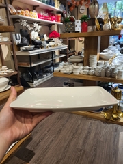 Dĩa chữ nhật phắng 27 x 18 cm Trắng Ngà