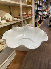 Bát hoa đá khói 11.25inch trắng