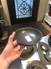 Tô 12.5cm màu đen trổ (matte)