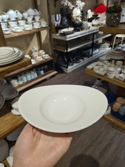 Chén oval vành 17 cm Trắng Ngà