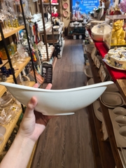 Tô oval vành đầu 32 cm Trắng Ngà